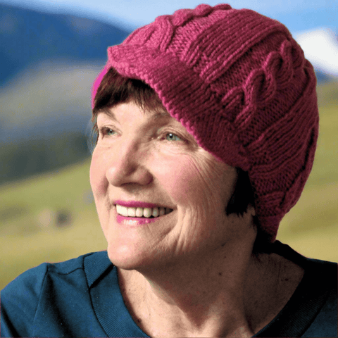 Smart Pink Peaked Wool Hat, By Jo''s Knits - Parade Handmade