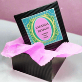Black and pink gift box for red and black charm Lapanda Designs necklace - Parade Handmade