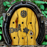 Magical Handmade Horseshoe Fairy Door Keyrack with Butterfly Fairy and mini horseshoe by Liffey Forge - Parade Handmade