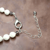 Pearl Necklace with purple Agate crystal and amethyst detail by Lapanda Designs - Parade Handmade