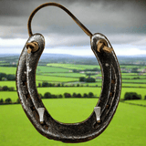 Lucky Horseshoe Keyrack - Black coloured with two Hooks by Liffey Forge - Parade Handmade