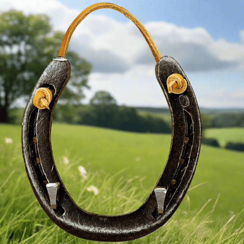 Lucky Horseshoe Keyrack - Black coloured with two Hooks by Liffey Forge - Parade Handmade