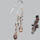 Fringe Gemstone Necklace Set, Pink, Green & Tan, By Lapanda Designs