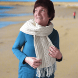 100%Pure new wool hand knitted scarf by Jo's Knits - Parade Handmade