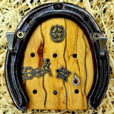 Magical Horseshoe Fairy Door Keyrack with Butterfly Fairy and mini horseshoe by Liffey Forge - Parade Handmade