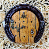 Horseshoe Fairy Door Keyrack with Celtic Knot and Owl on a Branch by Liffey Forge - Parade Handmade