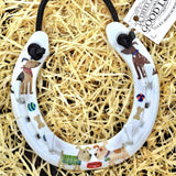 Decorated Lucky Horseshoe Keyrack for Dog Lovers by Liffey Forge - Parade Handmade