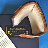 100% Italian Leather and Lambswool Fly Keeper Wallet in Tan with Wax finish, by Celtic Fairy Creations  - Parade Handmade