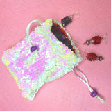 Sparkling sequinned jewellery pouch by Celtic Fairy Creations - Parade Handmade