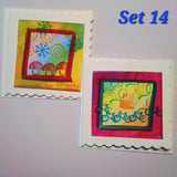 Original Mini Doodle & Stamp Cards (3” x 3”) – Pack of 2
