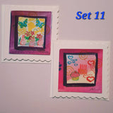 Original Mini Doodle & Stamp Cards (3” x 3”) – Pack of 2
