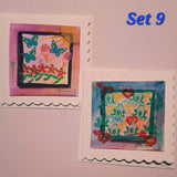 Original Mini Doodle & Stamp Cards (3” x 3”) – Pack of 2