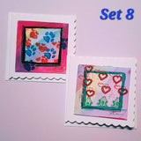 Original Mini Doodle & Stamp Cards (3” x 3”) – Pack of 2