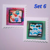 Original Mini Doodle & Stamp Cards (3” x 3”) – Pack of 2