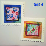 Original Mini Doodle & Stamp Cards (3” x 3”) – Pack of 2