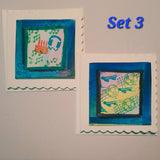 Original Mini Doodle & Stamp Cards (3” x 3”) – Pack of 2