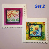 Original Mini Doodle & Stamp Cards (3” x 3”) – Pack of 2