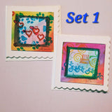 Original Mini Doodle & Stamp Cards (3” x 3”) – Pack of 2