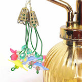 Potted Bloom Flower Earrings with three colourful blooms and crystal detail - Parade Handmade