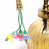 Potted Bloom Flower Earrings with three colourful blooms and crystal detail - Parade Handmade