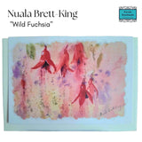 Printed Wild Fuchsia Art Card of a watercolour painting By Nuala Brett-King - Parade Handmade