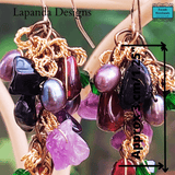 Gemstone Cluster Drop Earrings - Lapanda Designs