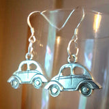 Silver Car charm metal earrings on Sterling Silver Hooks - Lapanda Designs at Parade Handmade