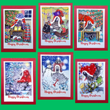 All six Mr Gnome Christmas Cards 2026 by Amanda Coen of Parade Handmade