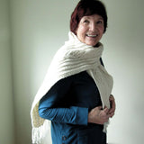 100% Pure Wool, Hand Knitted Aran Scarf, By Jo's Knits - Parade Handmade