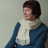 100% Wool, Hand Knitted Aran Scarf, By Jo's Knits - Parade Handmade