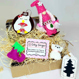 Christmas Gnome Decoration 4 Pce Gift Set Festive Felt Collection by Ditsy Designs - Parade Handmade