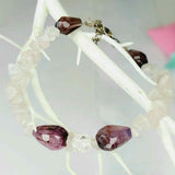 Rose Quartz and Purple Agate Gemstone Bracelet by Lapanda Designs - Parade Handmade