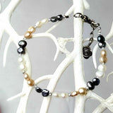 Mixed Pearl Bracelet with Crystal and Flower Detail by Lapanda Designs - Parade Handmade