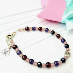 Frosted Berry Flower Bracelet by Lapanda Designs