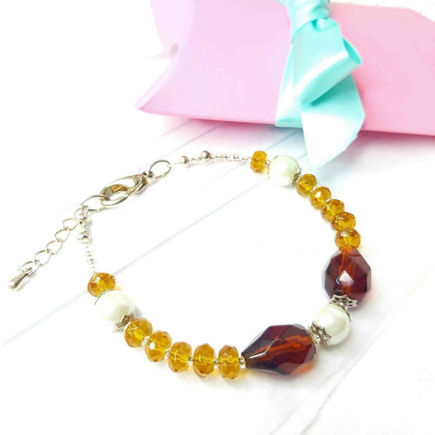 Pearl and Amber Bracelet by Lapanda Designs - Parade Handmade
