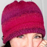 Luxury Pink and Purple Wooly Hat, 60% Wool, Seamless, by Shoreline - Parade Handmade