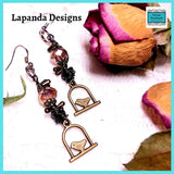 Steampunk Bird on a Wire Earrings with Crystal and Wire Detail, by Lapanda Designs - Parade Handmade