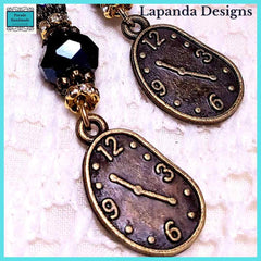 Steampunk Dali Clock Earrings by Lapanda Designs