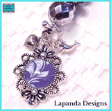 Steampunk Floral and Pearl Pendant with Crystal and Wire Detail by Lapanda Designs - Parade Handmade