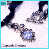 Steampunk Floral and Crystal Pendant with Crystal and Wire Detail by Lapanda Designs - Parade Handmade