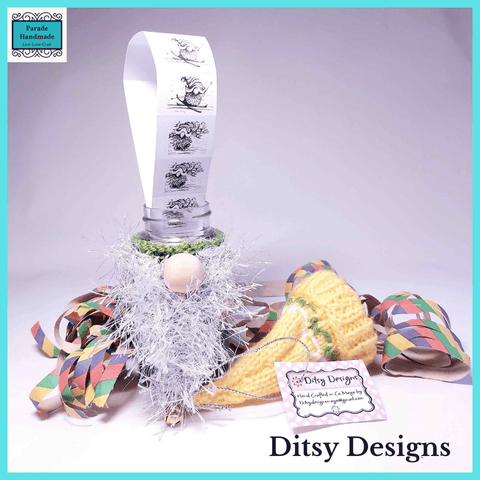 Mini Seasonal Secret Gnome with Stickers and Streamers by Ditsy Designs - Parade Handmade