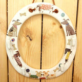 Cute Dog Iron Horseshoe Key Rack, Bar Style, 16 x 14.5cm, by Liffey Forge - Parade Handmade
