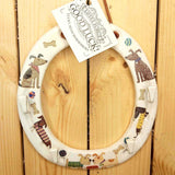 Cute Dog Iron Horseshoe Key Rack, Bar Style, 16 x 14.5cm, by Liffey Forge - Parade Handmade