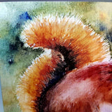 Squirrel Card Blank - 5" Square - From Original Watercolour Painting - By Nuala Brett-King - Parade Handmade