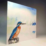 Kingfisher Card Blank - Square - From Original Watercolour Painting - By Nuala Brett-King - Parade Handmade