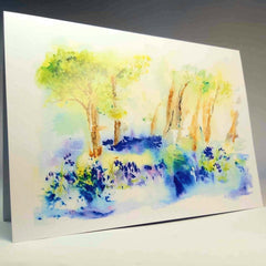 Bluebell Wood Art Card, By Nuala Brett-King