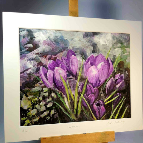 'Crocuses', Limited Edition Giclée Print, By Nuala Brett-King - Parade Handmade