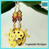 Ladybird Charm Boho Earrings - Lightweight and Whimsical with Sterling Silver Hooks - by Lapanda Designs - Parade Handmade