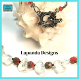 Rock Crystal Necklace with Red Glass Detail by Lapanda Designs - Parade Handmade