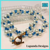 Faux Pearl Necklace in Pale Turquoise by Lapanda Designs - Parade Handmade
